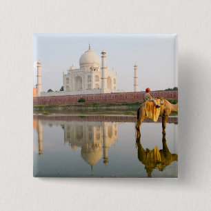 Weltberühmte Taj Mahal Tempelgrabstätte bei Button