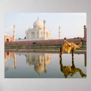 Weltberühmte Taj Mahal Tempelgrabstätte bei Poster