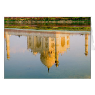Weltberühmte Taj Mahal Tempelreflexion bei
