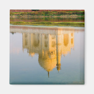 Weltberühmte Taj Mahal Tempelreflexion bei Magnet