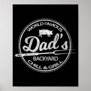 Weltberühmter Grill & Chill-BBQ im Garten des Poster