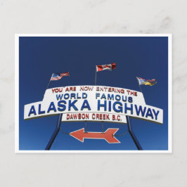 Weltberühmtes Alaska-Highway-Foto Postkarte