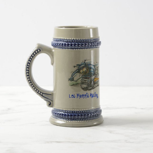 Weltberühmtes Les Morris, der Bier-Tasse läuft Bierglas (Links)