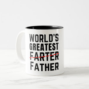 WELTBERÜHMTSTER FURZER - VATER - VATERTAG ZWEIFARBIGE TASSE