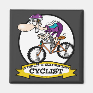WELTBERÜHMTSTER RADFAHRER MÄNNER CARTOON MAGNET