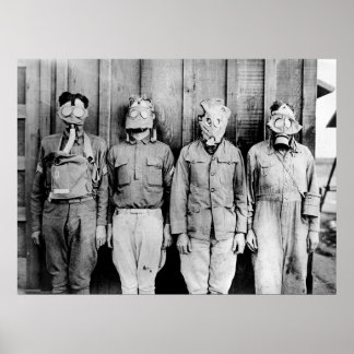 Weltbesichtigung der Gasmasken Poster