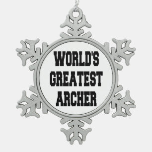 Weltbest Archer Schneeflocken Zinn-Ornament