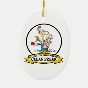 WELTBEST CLEAN FREAK MEN CARTOON KERAMIKORNAMENT