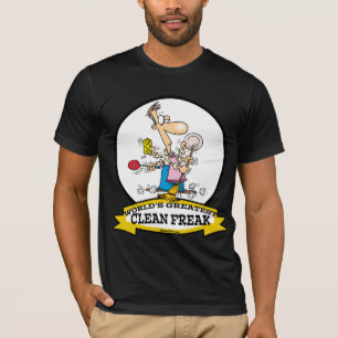 WELTBEST CLEAN FREAK MEN CARTOON T-Shirt