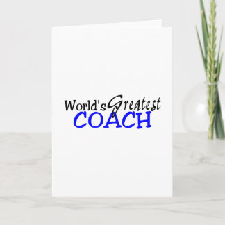 Weltbest Coach Blue Black Dankeskarte