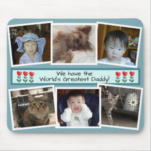 Weltbest Daddy - Sechs Fotovorlage Mousepad