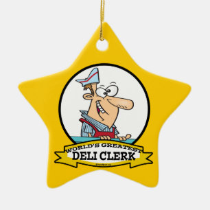 WELTBEST DELI CLERK MEN CARTOON KERAMIKORNAMENT