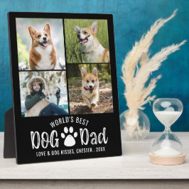 WELTBEST DOG VATER 4 Foto Collage Your Color Fotoplatte