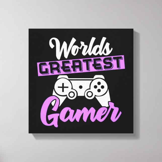 Weltbest Gamer Canvas Print Leinwanddruck (Vorderseite)