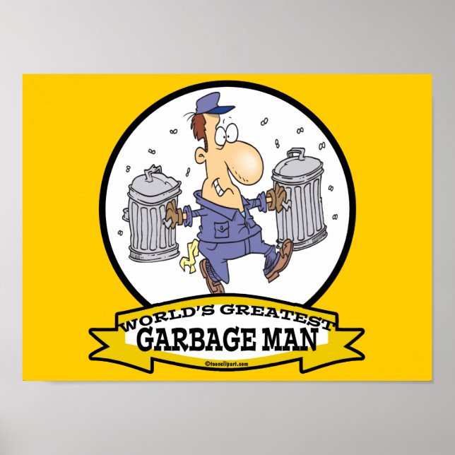 WELTBEST GARBAGE MAN CARTOON POSTER (Vorne)