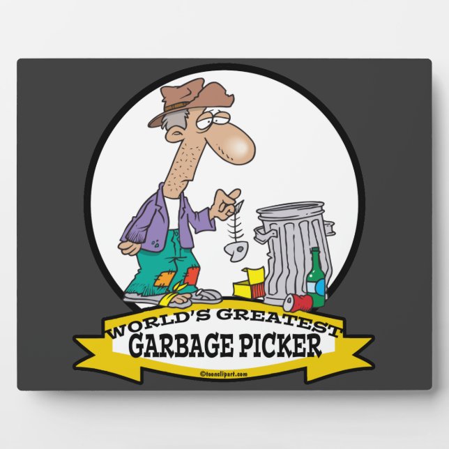 WELTBEST GARBAGE PICKER CARTOON FOTOPLATTE (Vorderseite)