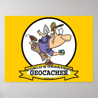 WELTBEST GEOCACHER MÄNNER CARTOON POSTER