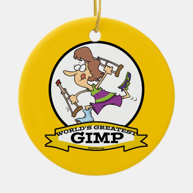 WELTBEST GIMP WOMP CARTOON KERAMIK ORNAMENT (Vorne)