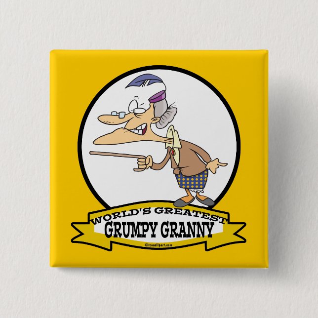 WELTBEST GRUMPY GRANNY CARTOON BUTTON (Vorderseite)