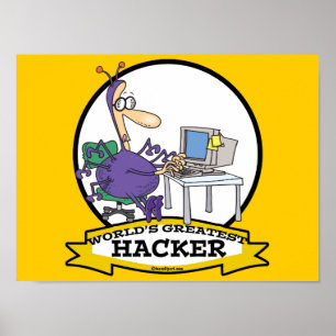 WELTBEST HACKER CARTOON POSTER