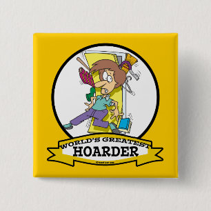 WELTBEST HOARDER FRAUEN CARTOON BUTTON