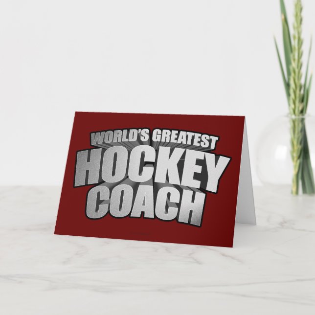 Weltbest Hockey Coach Dankeskarte (Vorderseite)