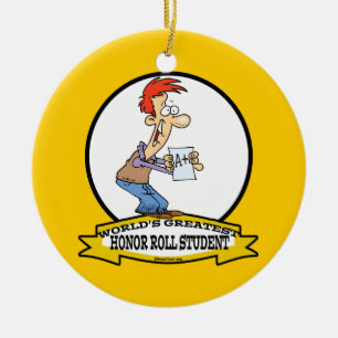 WELTBEST HONOR ROLL STUDENT CARTOON KERAMIKORNAMENT