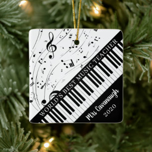 WELTBEST MUSIC TEACHER Piano Keyboard Keramikornament