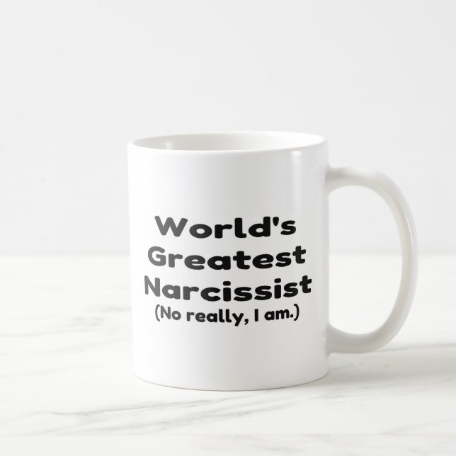 Weltbest Narcissist Joke Kaffeetasse (Rechts)