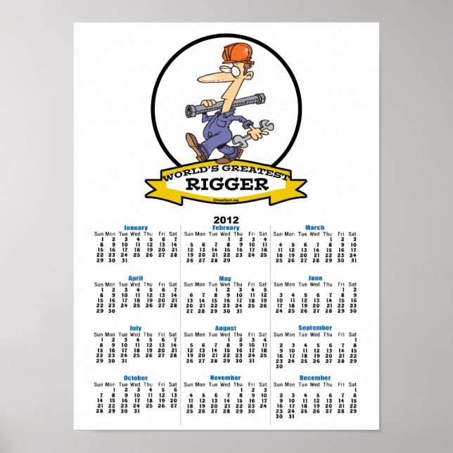 WELTBEST RIGGER MÄNNER CARTOON POSTER (Vorne)