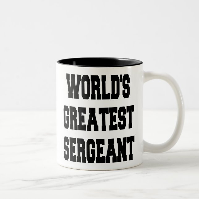 Weltbest Sergeant Zweifarbige Tasse (Rechts)