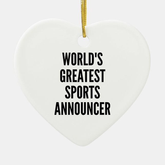 Weltbest Sports Announcer Keramikornament (Vorne)