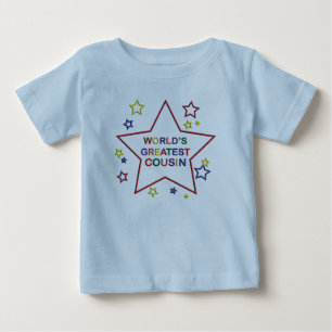 Weltbest Star Cousin Blue Säugling T - Shirt