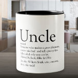 Weltbeste aller Zeiten, funktionale moderne Defini Zweifarbige Tasse<br><div class="desc">Personalisieren Sie Ihre speziellen,  beliebten Onkel oder Funktionen,  um ein einzigartiges Geschenk zu schaffen. Eine perfekte Art,  ihm zu zeigen,  wie phantastisch er jeden Tag ist. Entwickelt von Thisisnotme©</div>