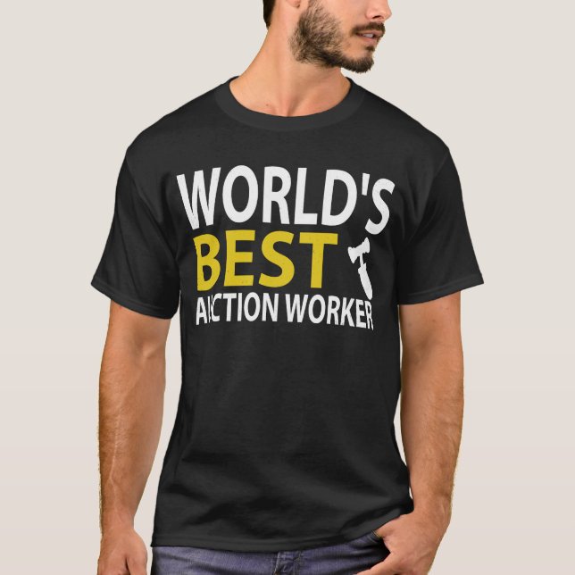 Weltbeste Auktionsperson Funny Job Title Auktion T-Shirt (Vorderseite)