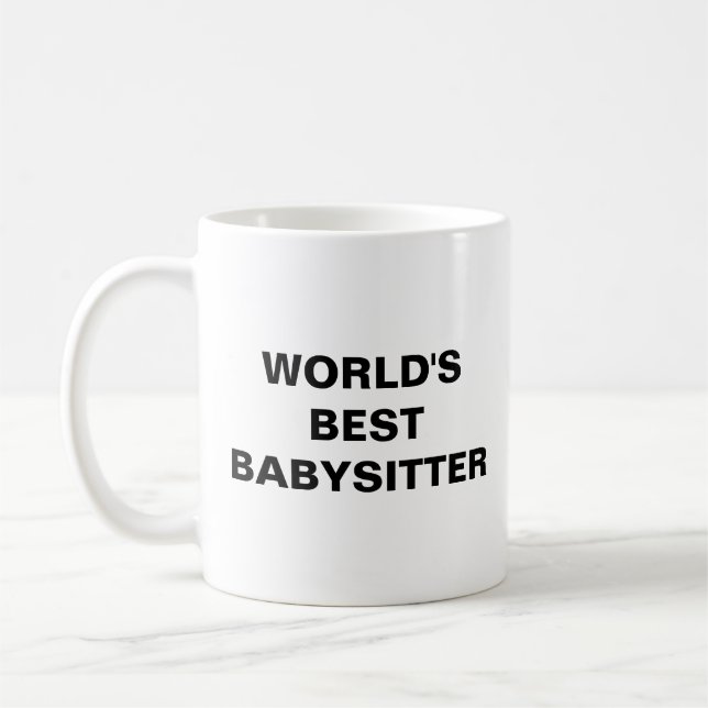 Weltbeste Babysitter Kaffeetasse (Links)