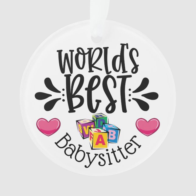 Weltbeste Babysitter-Ornament Ornament (Vorderseite)