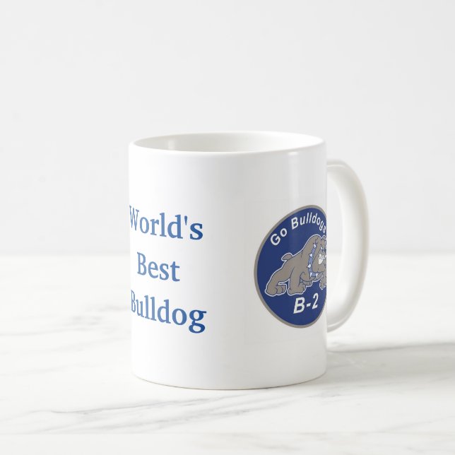 Weltbeste Bulldog-Tasse Kaffeetasse (VorderseiteRechts)