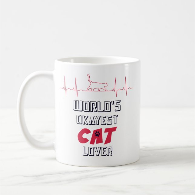 Weltbeste Cat Lover Zitat 4 Katzenbesitzer Kaffeetasse (Links)