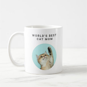 Weltbeste Cat Mama Custom Funny 2 Fotos für Hausti Kaffeetasse