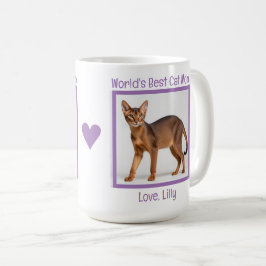 Weltbeste Cat-Mama personalize (Abessinier) Kaffeetasse