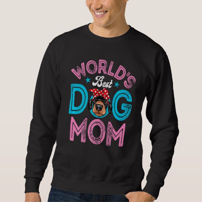 Weltbeste Dackel Hund-Mama Sonniger Muttertag Sweatshirt (Vorderseite)