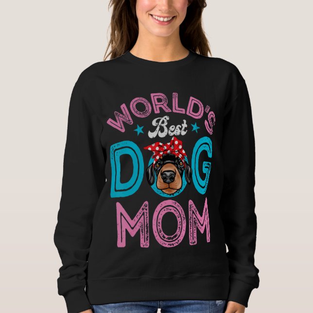 Weltbeste Dackel Hund-Mama Sonniger Muttertag Sweatshirt (Vorderseite)
