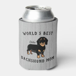 Weltbeste Dackel Mama Custom Dog Name Rustic Dosenkühler