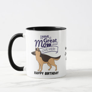 Weltbeste DEUTSCHE SHEPHERD-DOG-MAMA Personalisier Tasse