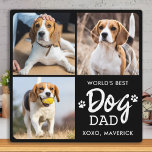 Weltbeste DOG-VATER Custom 3 FotoCollage Fotoplatte<br><div class="desc">Der beste Vater der Welt... Überraschen Sie Ihren Lieblingshund-Vater diesen Vatertag , Geburtstag oder Weihnachten mit dieser super niedlichen Haustier Foto Collage Plakette. Passen Sie diese Foto-Plakette mit Ihren 3 Lieblings-Fotos Ihres Hundes, und nennen Sie. Perfektes Geschenk für alle Hundedads und Hundefreunde. Großartiges Geschenk des Hundes. COPYRIGHT © 2022 Judy...</div>