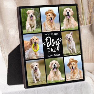 Weltbeste DOG-VATER Custom 8 FotoCollage Fotoplatte