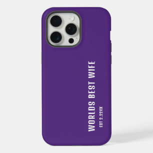 Weltbeste Ehefrau Elegantes Lila & Weiß iPhone 15 Pro Max Hülle