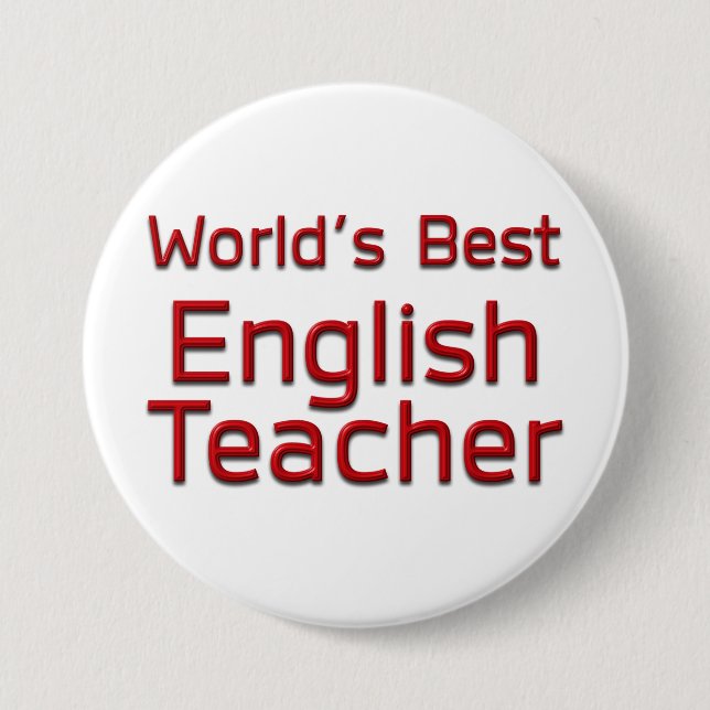 Weltbeste Englischlehrerin Button (Vorderseite)