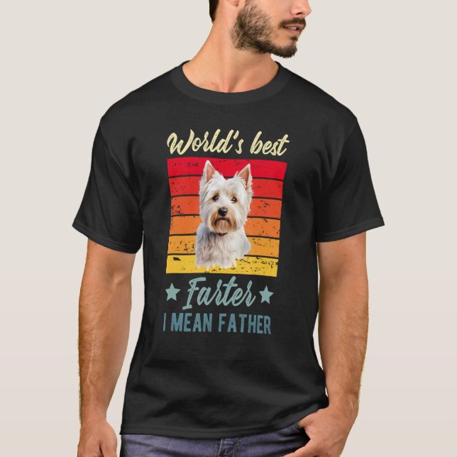 Weltbeste Farter I Gemein Pater West Highland Wh T-Shirt (Vorderseite)